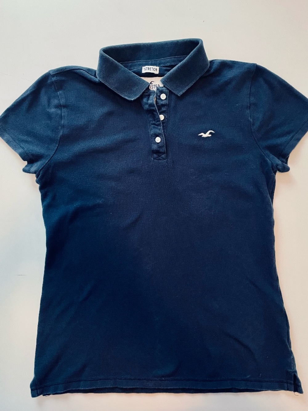 Women's Navy Hollister polo shirt, size S